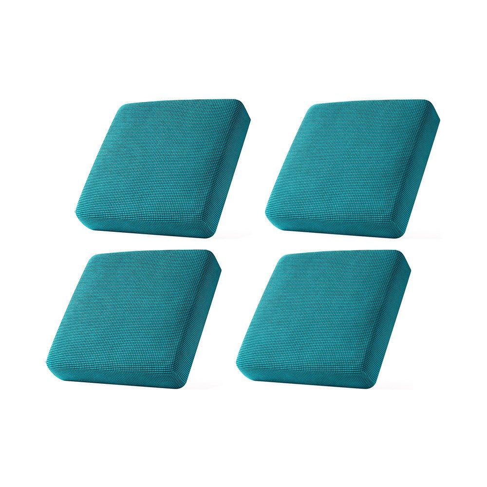 4Pcs Stretch Sofa Seat Cushion Cover Blue