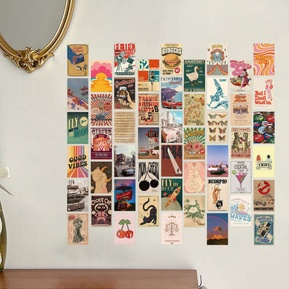 Set of 50Pcs Y2k Retro Posters Aesthetic Wallpaper Downtown Girl Room Decor