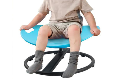 Balance Training Spin Chair for Autistic Little Ones Sensory Spinning Chair 100kg Weight -Blue