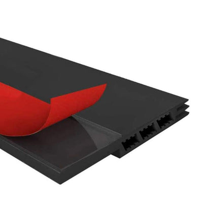 Rubber Door Draft Stopper Under Door Sealer Noise Blocker Sound Proof Draft Guard Black