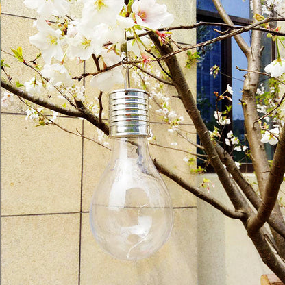 6pcs Outdoor Solar Powered LED Light Bulb Garden Yard Hanging Lamp -Transparent