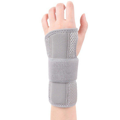 Pair of Adjustable Tunnel Wrist Brace Night Support Hand Brace with Splints Gray