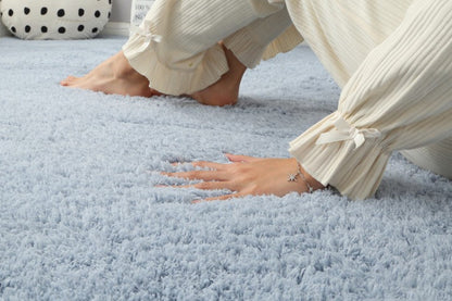 Soft Modern Indoor Large Shaggy Rug for Livingroom Bedroom Dorm Kids Room Home Decorative-Blue