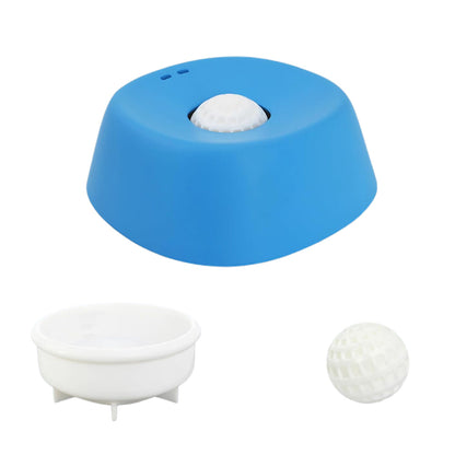 Slow Feeder Dog Bowls With Rolling Ball For Liquid Treat Training Bowl-Blue