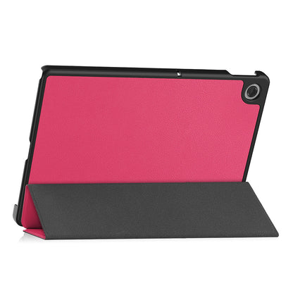 Smart Flip Case Compatible with Lenovo 10.1 Inch Laptop TB311FU 2025 with Stand - Rose Red