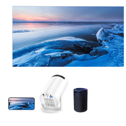 Mini Portable Projector with WiFi Screen Mirroring and Adjustable 240 Degree Projection