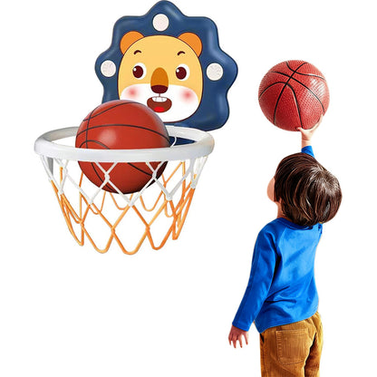Adjustable Indoor Basketball Hoop for Kids ¨C Toddlers Mini Basketball Set Blue