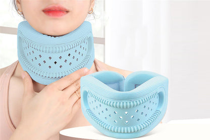 Neck Brace Neck Protectors Wraps Keep Vertebrae Stable Adjustable Cervical Collar -Blue