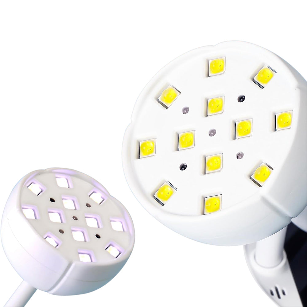 UV LED Nail Lamp Mini Cordless Gel Dryer With Adjustable Gooseneck For Gel Nails White