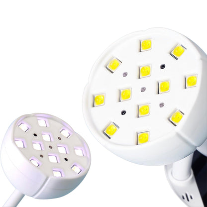 UV LED Nail Lamp Mini Cordless Gel Dryer With Adjustable Gooseneck For Gel Nails White