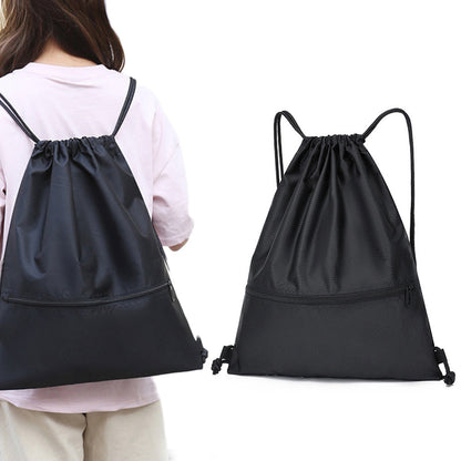 Drawstring Backpack Sport Gym Sackpack Lightweight Zipper Bag