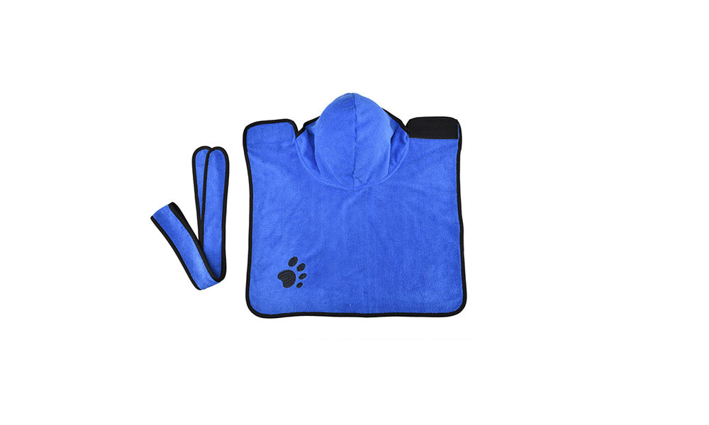 Dog Bathrobe Blue