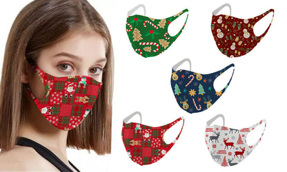 Christmas Themed Washable Face Masks