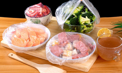 100pcs Clear Plastic Food Bowl Seal