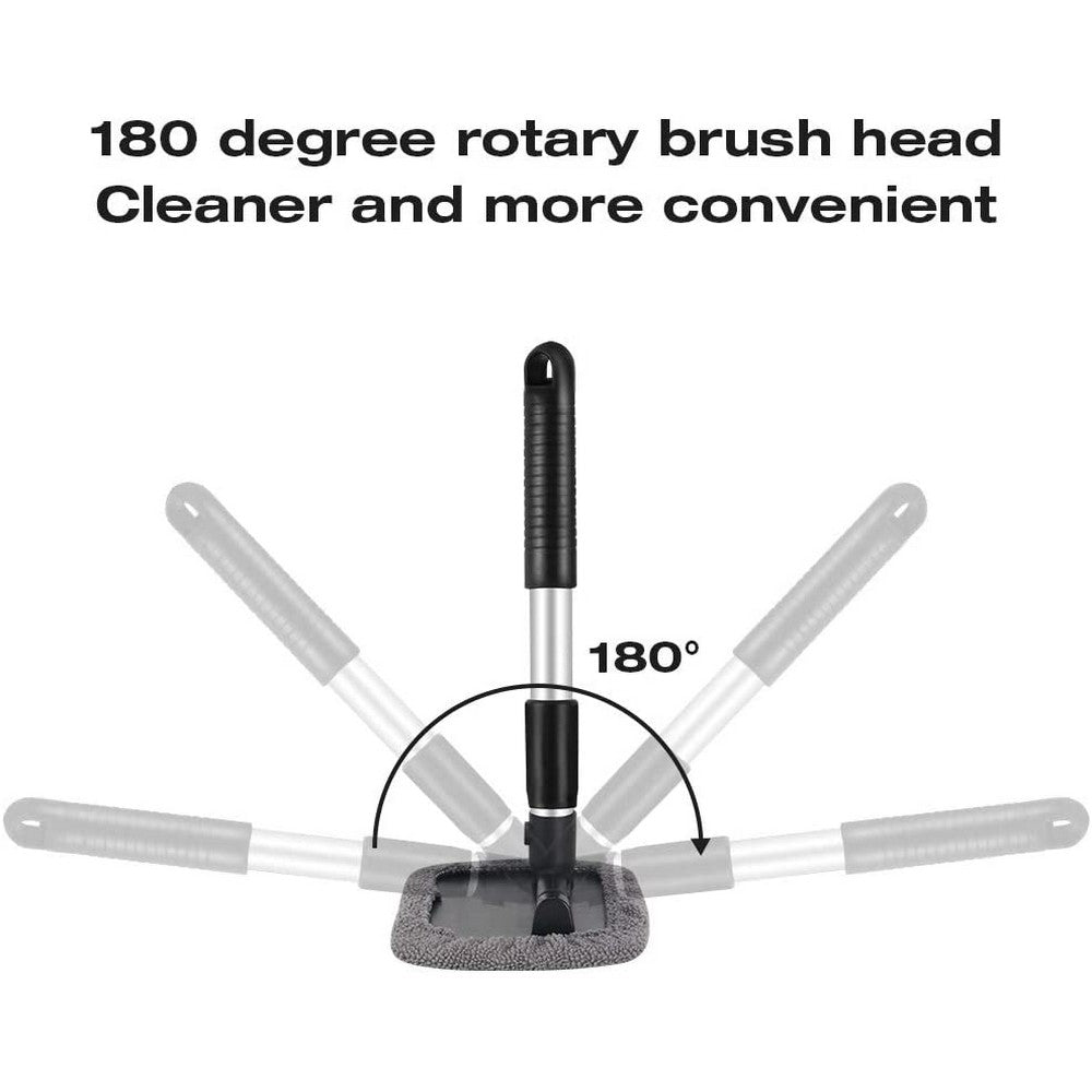 Car Windshield Glass Cleaning Tools Car Window Wiper Cleaning Cloth with Extendable Handle
