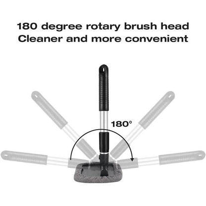 Car Windshield Glass Cleaning Tools Car Window Wiper Cleaning Cloth with Extendable Handle