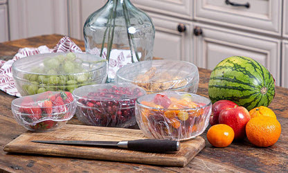 100pcs Clear Plastic Food Bowl Seal