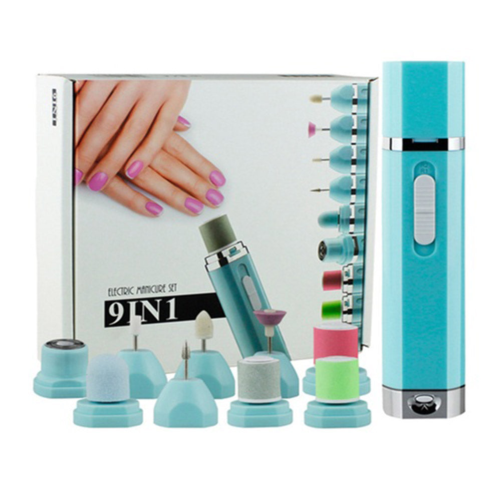 9 in 1 Manicure and Pedicure Electric Drill Set Multifunction Nail Art Tools Set