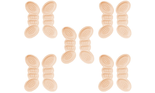 5-Pairs Self-Adhesive Heel Grips with Anti-Slip Dots
