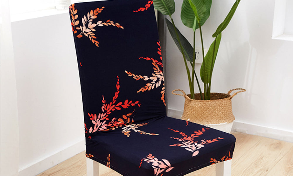 8pcs Stretch Floral Printed Chair Covers