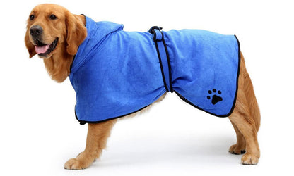 Dog Bathrobe Blue