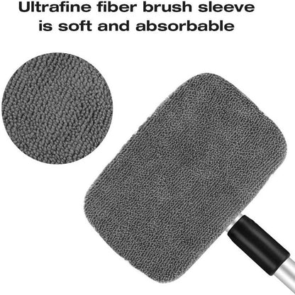 Car Windshield Glass Cleaning Tools Car Window Wiper Cleaning Cloth with Extendable Handle