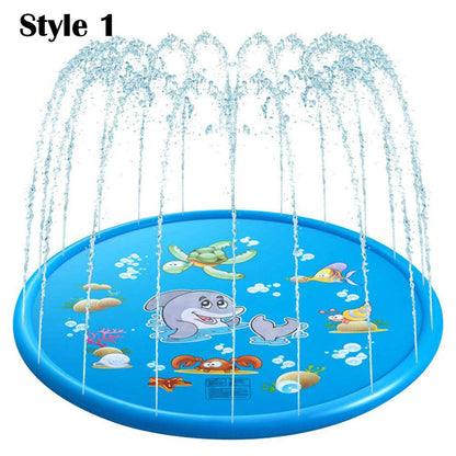 Summer Water Spray Pad Sprinkle Splash Playing Mat for Kid and Pet