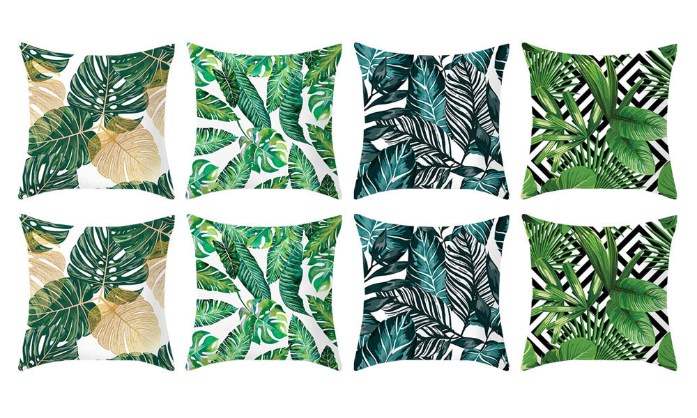 8pcs Leaves Printed Pillowcase