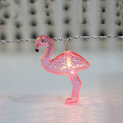 10-LED Flamingo Light, battery operated