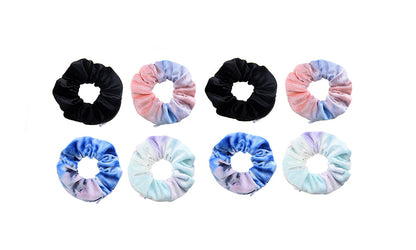 8pcs Hair Scrunchies With Zipper Hidden Pocket