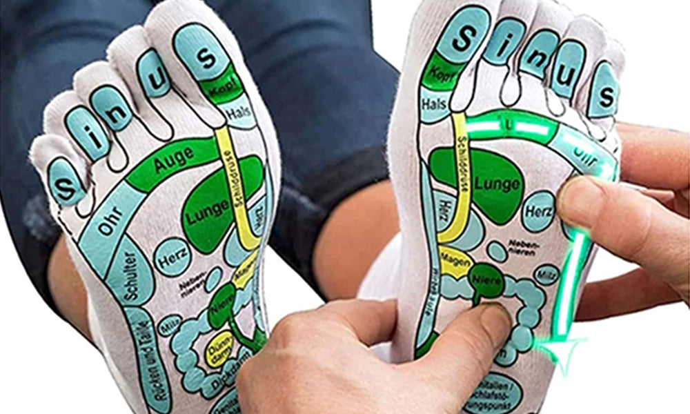 Acupressure Reflexology Socks with Acupressure Point Pen