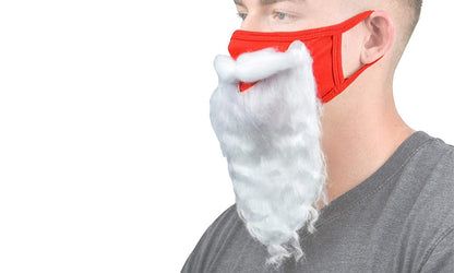 Charistmas Santa Beard Face Mask Costume for Adults For Xmas Cosplay Party