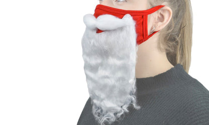 Charistmas Santa Beard Face Mask Costume for Adults For Xmas Cosplay Party