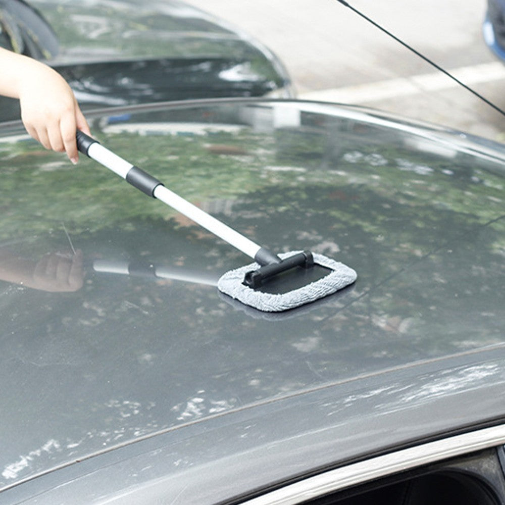 Car Windshield Glass Cleaning Tools Car Window Wiper Cleaning Cloth with Extendable Handle