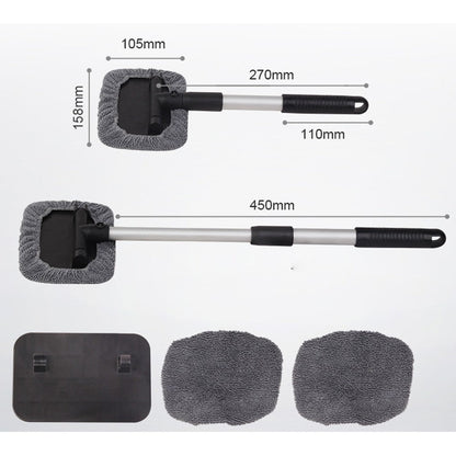 Car Windshield Glass Cleaning Tools Car Window Wiper Cleaning Cloth with Extendable Handle