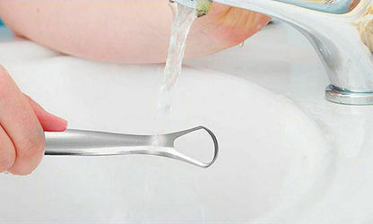 Stainless Steel Tongue Scraper with Case