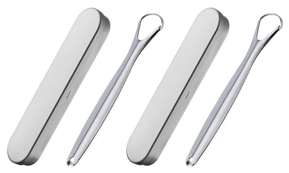 Stainless Steel Tongue Scraper with Case