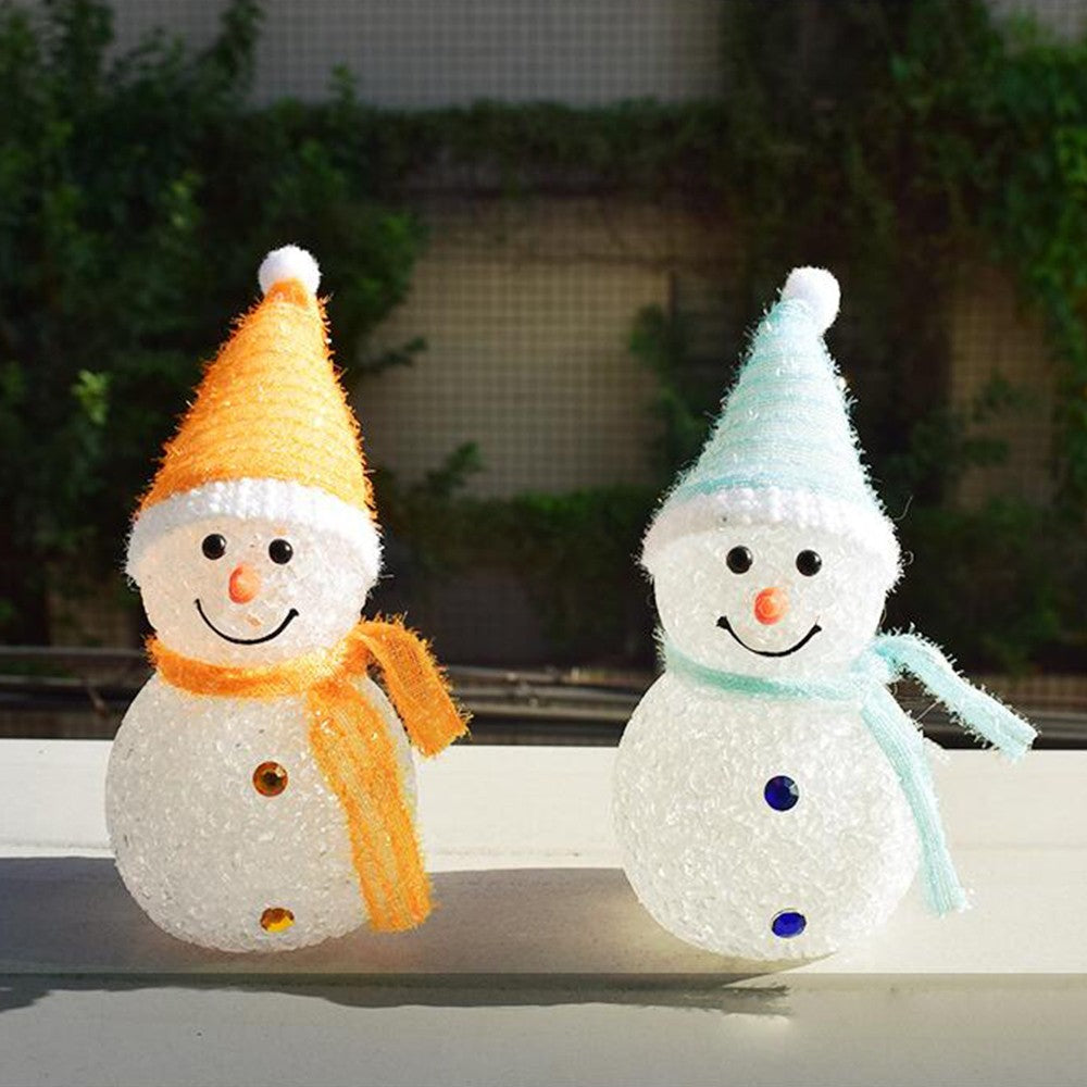 4Pcs LED Solar Christmas Snowman Garden Stake Lamp Outdoor Landscape Light Xmas Decor