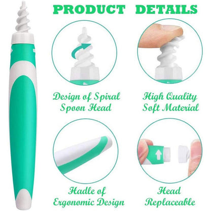 Spiral Ear Wax Remover Tools with 32PCS Disposable Tips