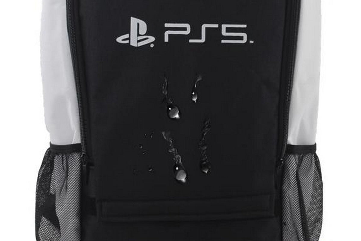 Travel Carrying Case Handbag Backpack for PS5 Bag Game Console Backpack Playstation 5 Console Travel Bag PS5 Set Multi Function-Black and white with logo