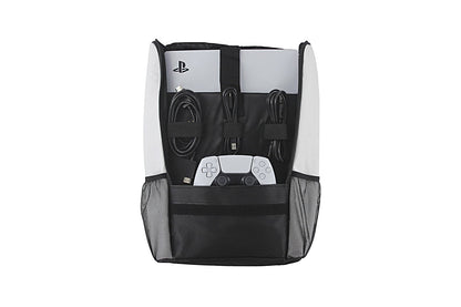 Travel Carrying Case Handbag Backpack for PS5 Bag Game Console Backpack Playstation 5 Console Travel Bag PS5 Set Multi Function-Black and white with logo