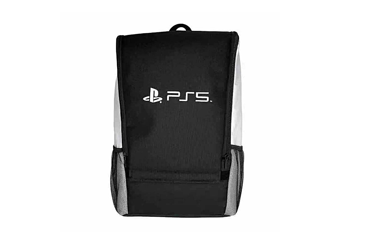 Travel Carrying Case Handbag Backpack for PS5 Bag Game Console Backpack Playstation 5 Console Travel Bag PS5 Set Multi Function-Black and white with logo