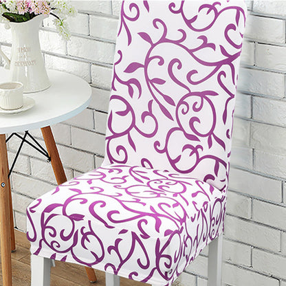 4Pcs Stretch Dining Chair Cover -Purple