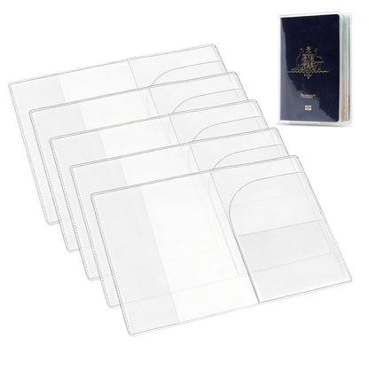 5 Piece Clear Passport Cover Protector Case