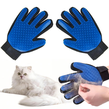 1 Pair Pet Grooming Gloves for Cats and Dogs Hair Removal and Massage