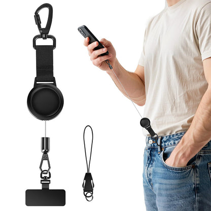 Retractable Phone Holder Locking Carabiner 360 Degree Swivel for Sports