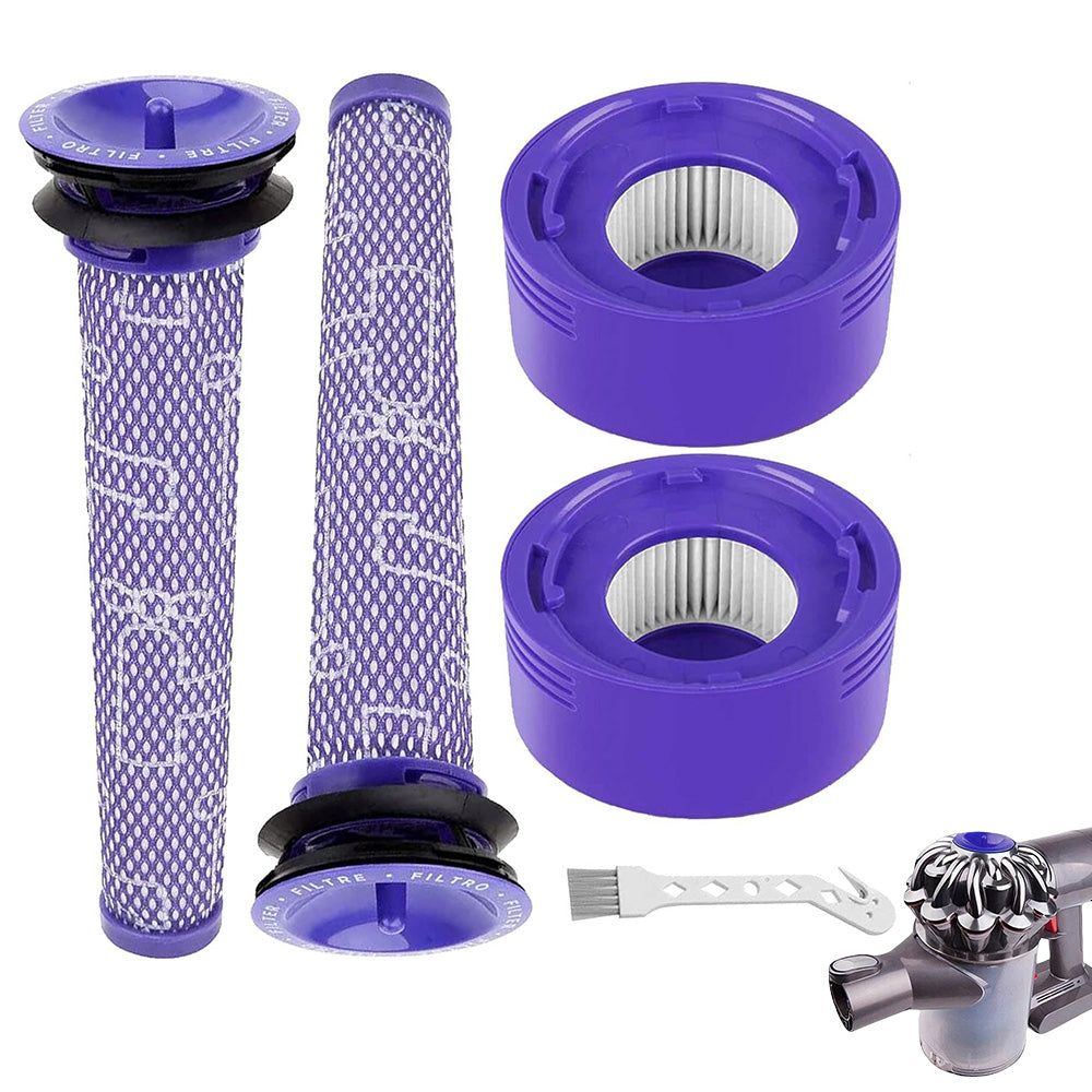 Vacuum Filter Replacement And Motor Back Cover Kit For Dyson V7 V8-Purple