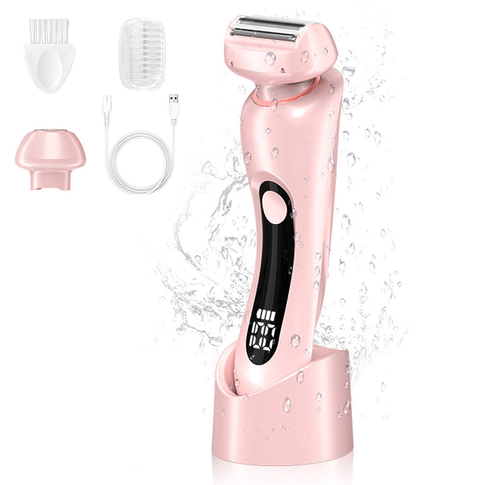 Cordless Electric Hair Trimmer Rechargeable Women Hair Trimmer-Pink