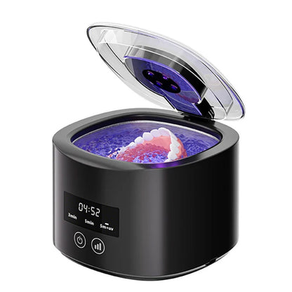 Ultrasonic Retainer Cleaner Machine Dental Cleaning Pod Mouth Guard Cleaning Machine-Black