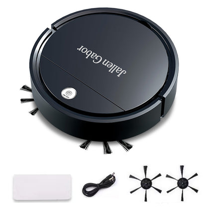 Powerful Suction Sweeping Robotic Cleaner Thin Robot Cleaning Machine-Black